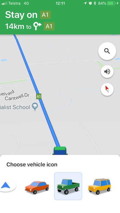 Google Maps Vehicle Icons