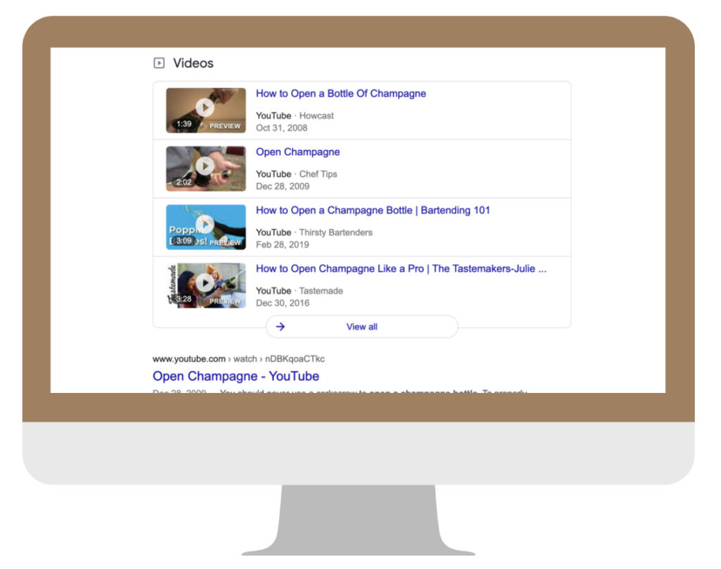 Video Search Results on Google