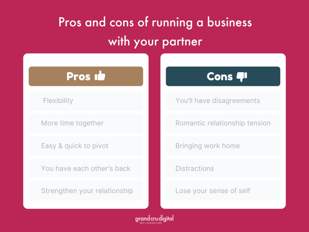 pros and cons of running a business with your partner