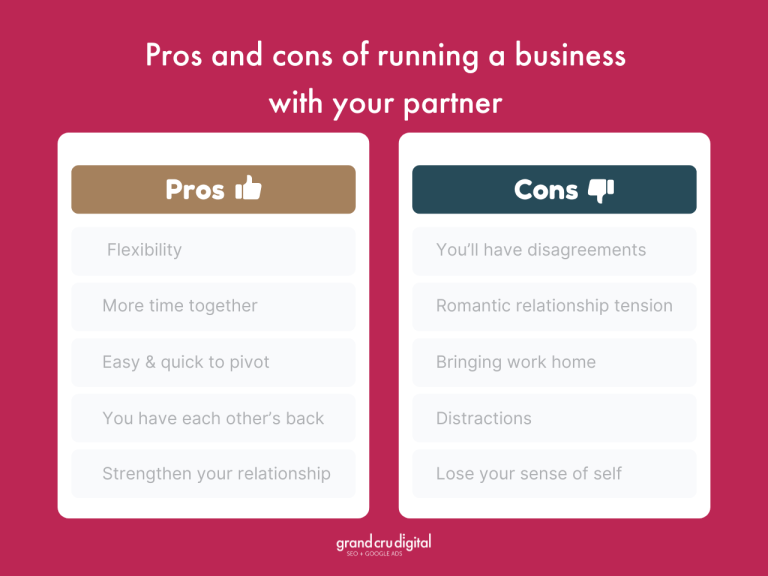 Running a business with your partner – The pros and cons